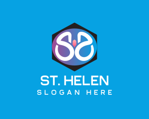 Modern Hexagon Letter S logo design