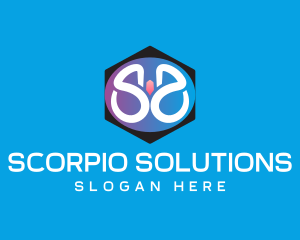 Modern Hexagon Letter S logo design