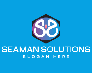 Modern Hexagon Letter S logo design