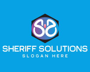 Modern Hexagon Letter S logo design