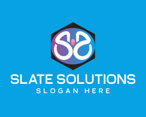 Modern Hexagon Letter S logo design