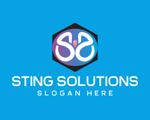 Modern Hexagon Letter S logo design