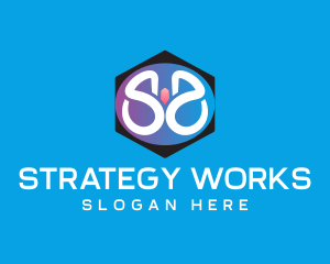 Modern Hexagon Letter S logo design