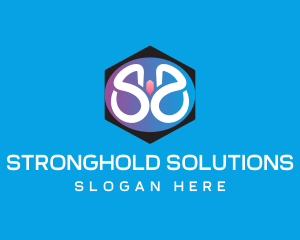 Modern Hexagon Letter S logo design