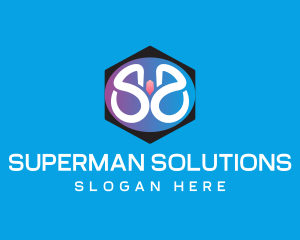 Modern Hexagon Letter S logo design