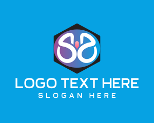 Modern Hexagon Letter S Logo