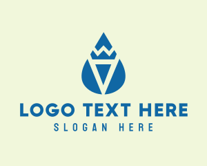 Negative Space - Letter A Water Station logo design