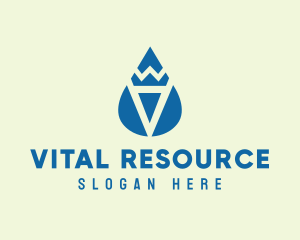 Resource - Letter A Water Station logo design