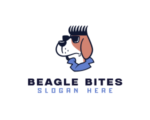 Beagle - Dog Comb Hair logo design