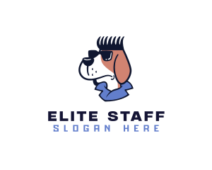 Beagle - Dog Comb Hair logo design