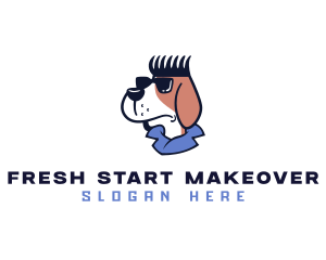 Dog Comb Hair logo design