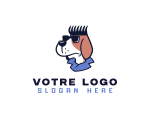 Fur - Dog Comb Hair logo design