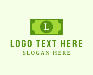 Cash - Money Dollar Bill logo design