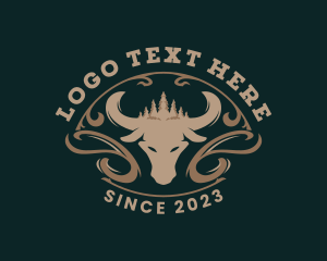 Livestock - Outdoor Bull Ranch logo design