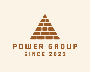 Brick - Brick Pyramid Construction logo design