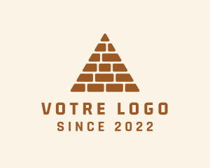 Brick Pyramid Construction  logo design