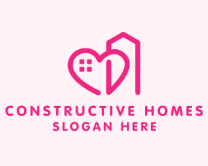 Building - Heart Love Building logo design