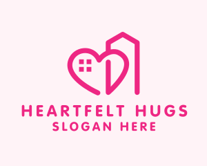 Love - Heart Love Building logo design