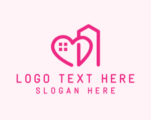 Heart - Heart Love Building logo design