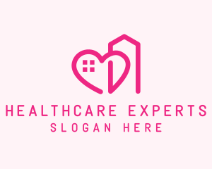 Heart Love Building  logo design