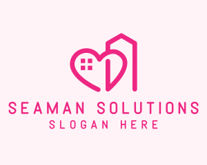 Heart Love Building  logo design