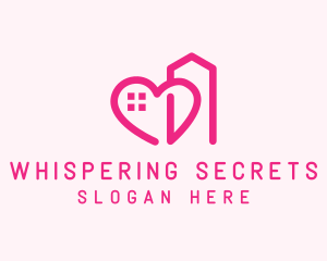 Heart Love Building  logo design