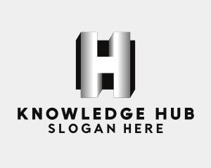 3D Modern Letter H Logo