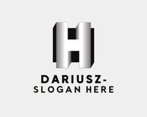 3D Modern Letter H Logo