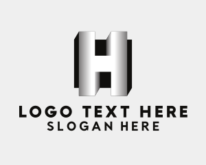 3D Modern Letter H Logo