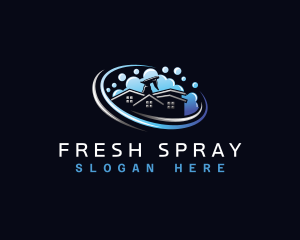 Spray Cleaning Sanitation logo design