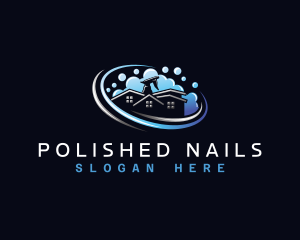 Spray Cleaning Sanitation logo design