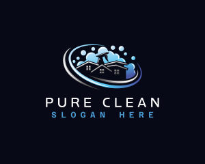 Cleanser - Spray Cleaning Sanitation logo design