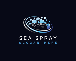 Spray Cleaning Sanitation logo design