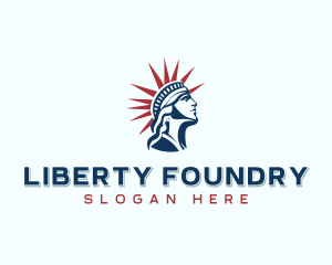 Freedom Lady Liberty logo design