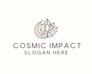 Cosmic Crystal Stone logo design