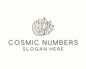 Cosmic Crystal Stone logo design