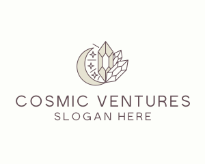 Cosmic Crystal Stone logo design