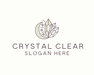 Crystal - Cosmic Crystal Stone logo design