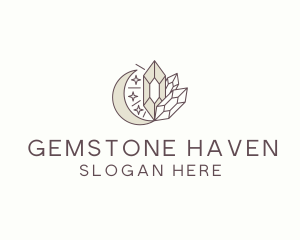 Cosmic Crystal Stone logo design