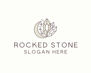 Cosmic Crystal Stone logo design