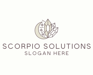 Cosmic Crystal Stone logo design