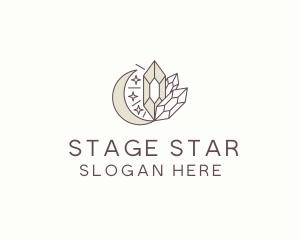 Precious Stone - Cosmic Crystal Stone logo design