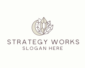 Cosmic Crystal Stone logo design