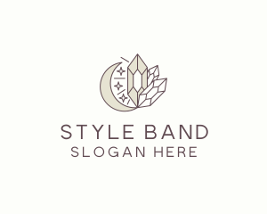 Cosmic Crystal Stone logo design