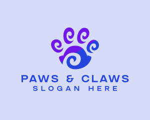 Pet Paw Print logo design