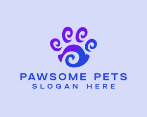 Pet Paw Print logo design