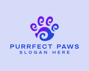 Pet Paw Print logo design