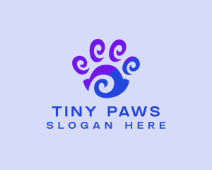 Pet Paw Print logo design