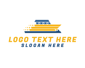 Transportation - Sailing Speedboat Star logo design