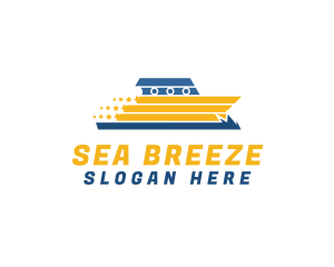 Sailing Speedboat Star logo design